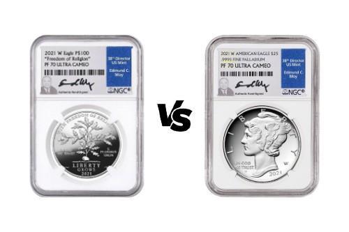 Platinum vs. Palladium Proof Coins