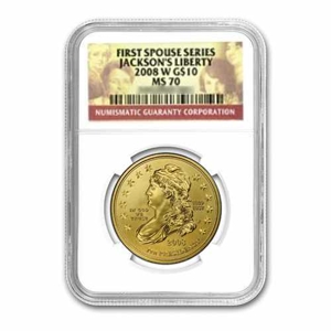 2008 $10 Andrew Jackson's Liberty First Spouse MS70