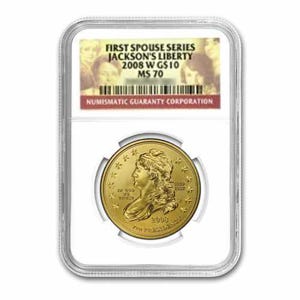 2008 $10 Andrew Jackson's Liberty First Spouse MS70