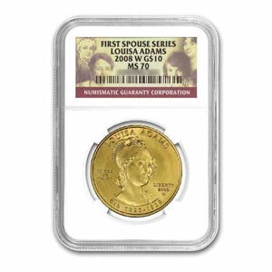 2008 $10 Louisa Adams First Spouse MS70