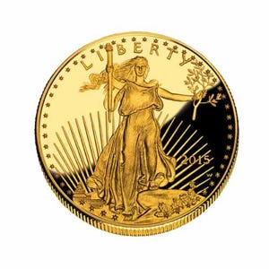 $25 Gold American Eagle Proof Raw - 1/2 Troy Oz Gold Coin