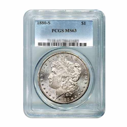1880-S $1 Morgan Silver Dollar - PCGS MS63
