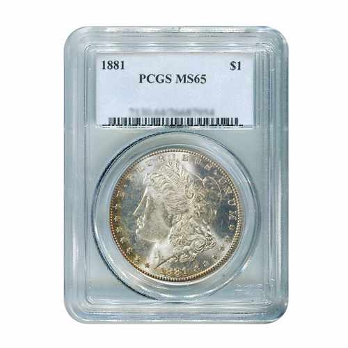 1881 $1 Morgan Silver Dollar PCGS MS65