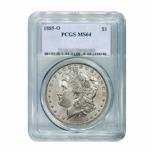 1885-O $1 Morgan Silver Dollar - PCGS MS64