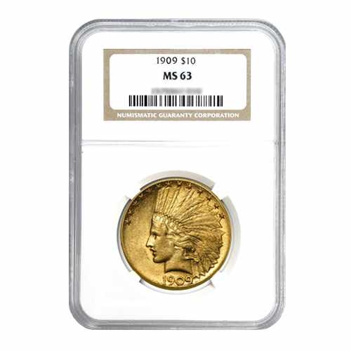 1909 $10 Indian Gold Eagle MS63