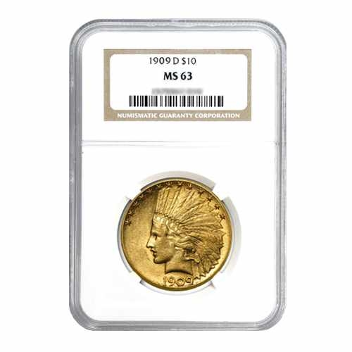 1909-D $10 Indian Gold Eagle MS63
