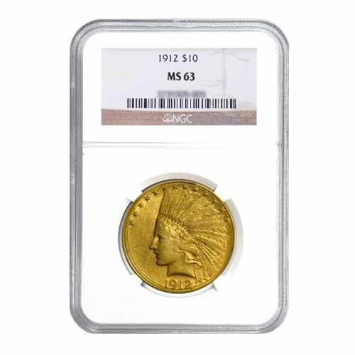1912 $10 Indian Gold Eagle MS63