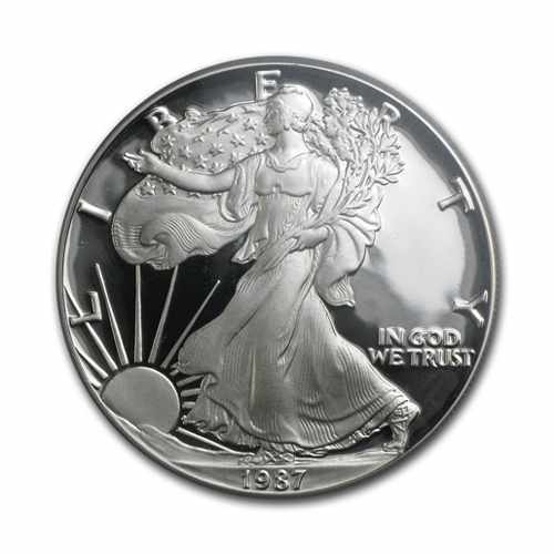 1987 $1 Silver American Eagle PF70
