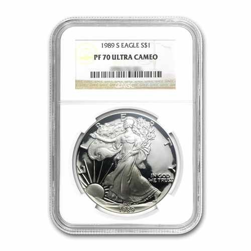 1989 $1 Silver American Eagle PF70
