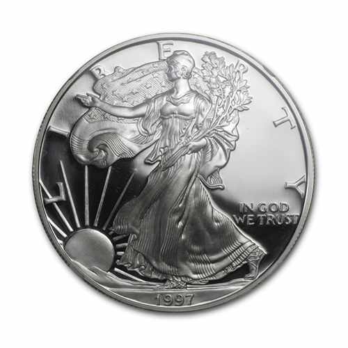 1997 $1 Silver American Eagle PF70