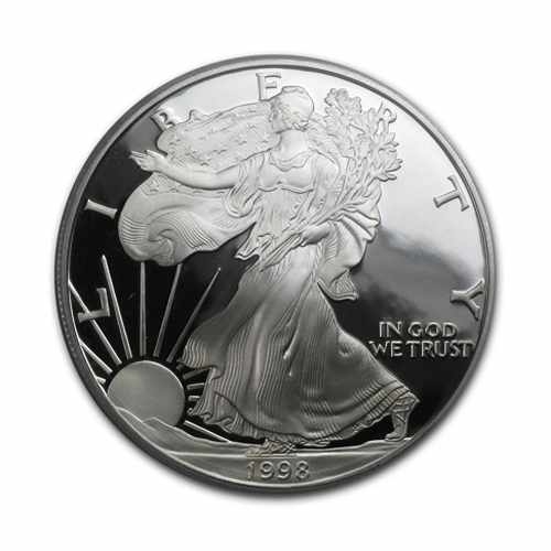 1998 $1 Silver American Eagle PF70