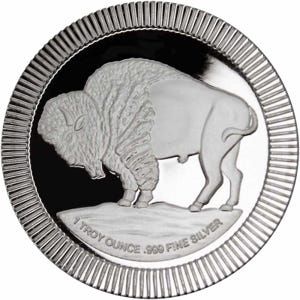 1 oz Silver Buffalo Stackable Round