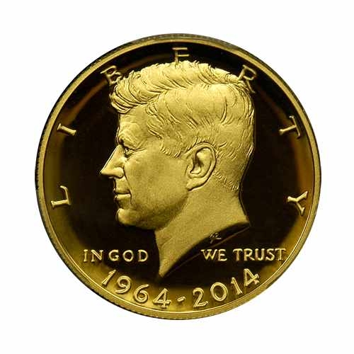 2014 Kennedy 50th Anniversary Gold Half Dollar PF70 NGC