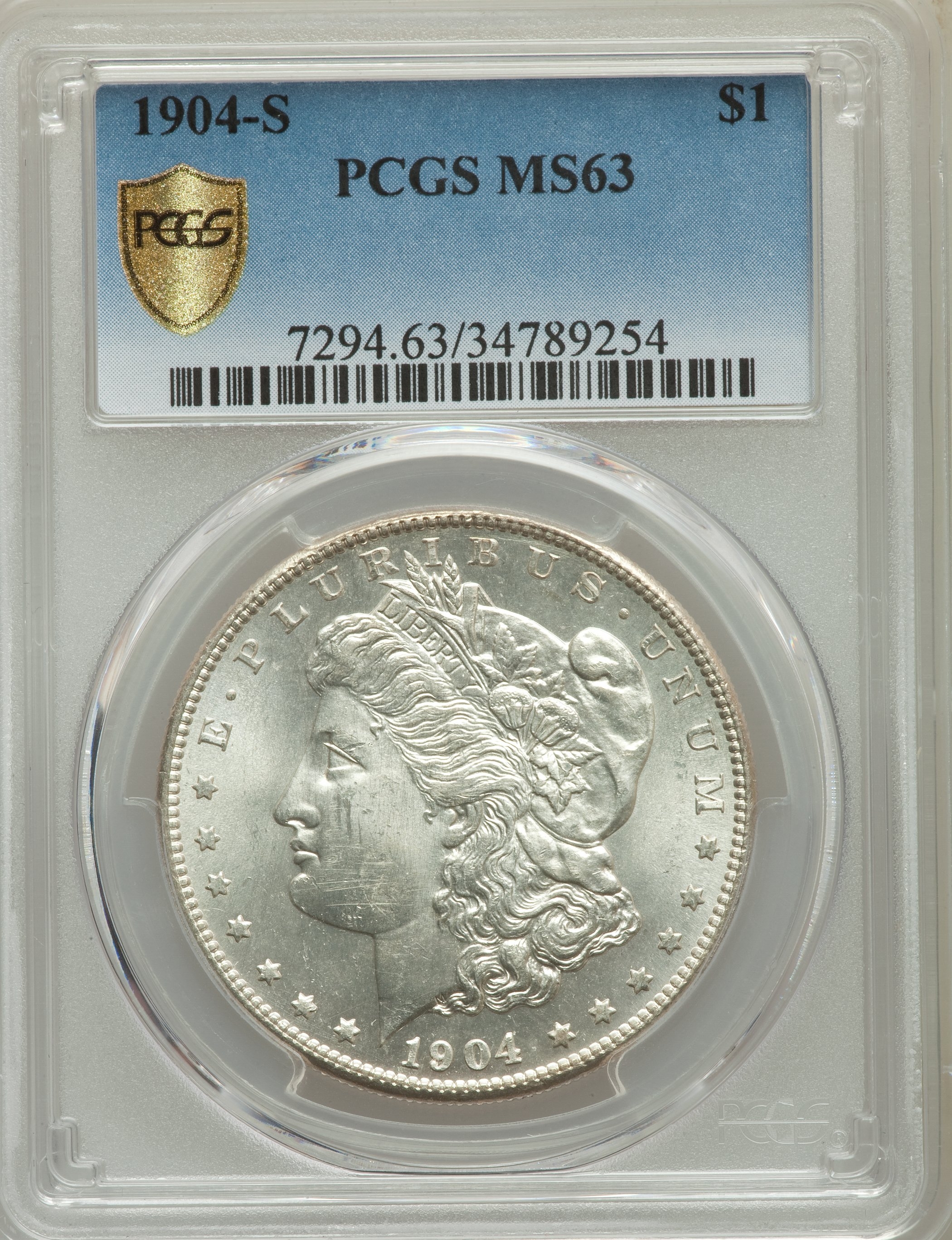 1904-S $1 Morgan Silver Dollar - PCGS MS63