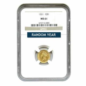 $1 Gold Type 3 MS61 