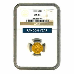 $1 Gold Type 3 MS63