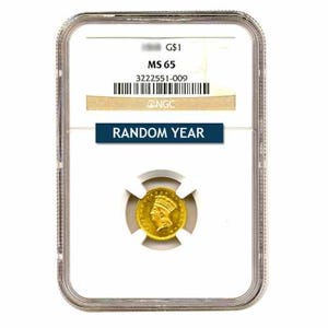 $1 Gold Type 3 MS65