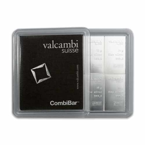 100 gram Silver Valcambi CombiBar (10 x 10 gram)