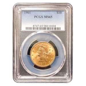 1901 $10 Liberty Gold Eagle PCGS MS65