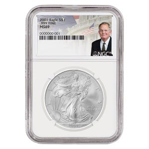 2001 $1 Silver American Eagle MS69 1