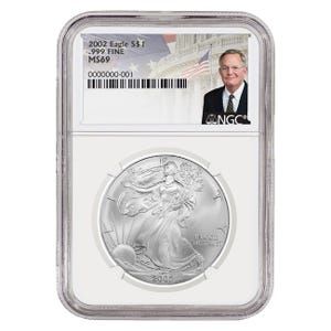 2002 $1 Silver American Eagle MS69 1