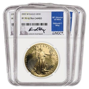 2003 Gold American Eagle SET PF70