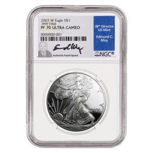2003 $1 Silver American Eagle PF70