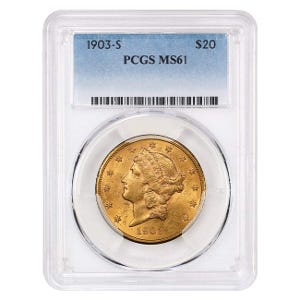 1903-S $20 Liberty Gold Double Eagle PCGS MS61  
