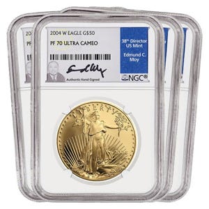 2004 Gold American Eagle SET PF70