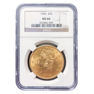 1904 $20 Liberty Gold Double Eagle NGC MS66
