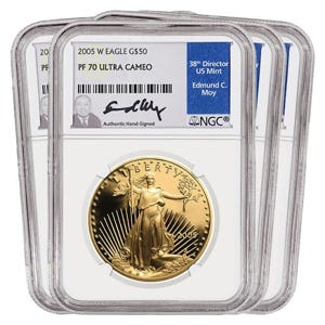 2005 Gold American Eagle SET PF70