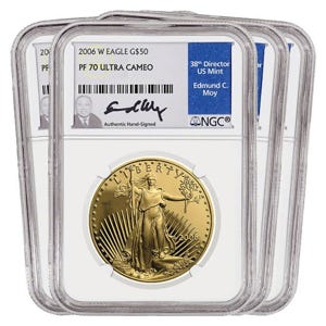 2006 Gold American Eagle SET PF70
