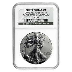 2006 Silver American Eagle Reverse Proof 70