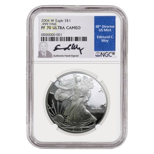 2006 $1 Silver American Eagle PF70