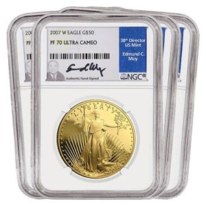 2007 Gold American Eagle SET PF70