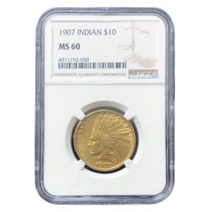 1907 $10 Indian Gold Eagle NGC MS60