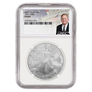 2007 $1 Silver American Eagle MS69