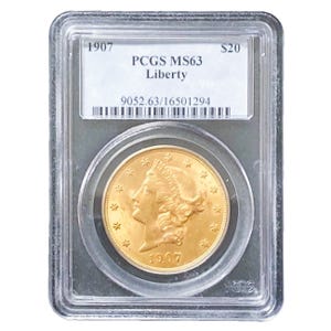 1907 $20 Liberty PCGS MS63