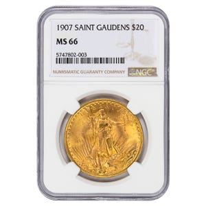 1907 $20 Saint Gaudens NGC MS66