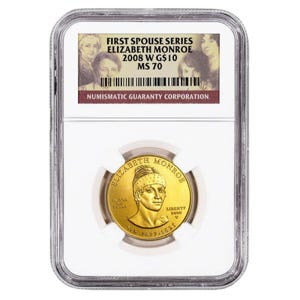 2008 $10 Elizabeth Monroe First Spouse MS70