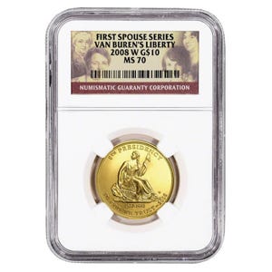 2008 $10 Martin Van Buren's Liberty First Spouse MS70