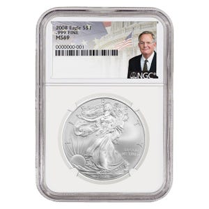 2008 $1 Silver American Eagle MS69