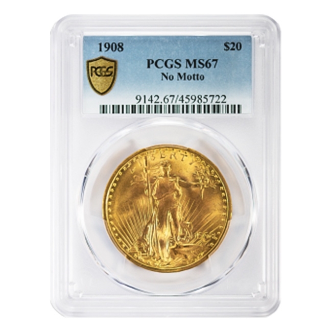 その他 25yearsagoNotforsale,unopenedANAgoldpass 1908 $20 Saint Gaudens No Motto PCGS MS67