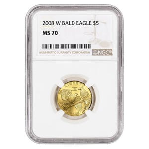 2008 $5 Bald Eagle Commemorative MS70