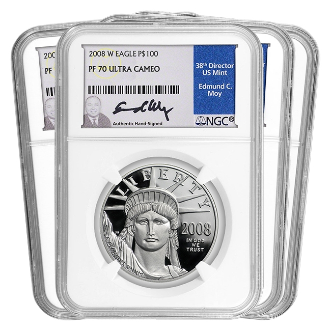 Platinum American Eagle Set Date Run PF70 | 1997 - 2008