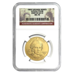 2009 $10 Letitia Tyler First Spouse MS70