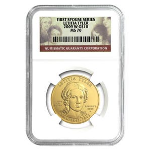 2009 $10 Letitia Tyler First Spouse MS70