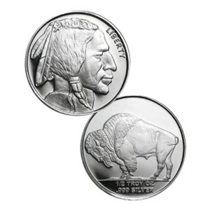 1/2 oz Silver Buffalo Round