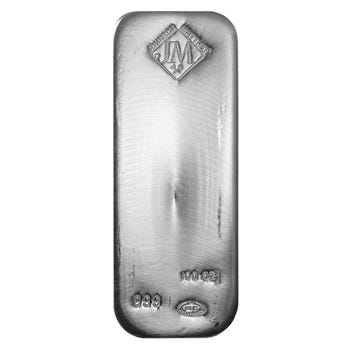 100 oz Silver Johnson Matthey Bar