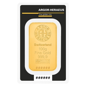 100 Gram Gold Argor-Heraeus Bar
